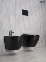 Унитаз подвесной GID Convexo Bs2198 безободковый, с микролифтом, под глянцевый камень