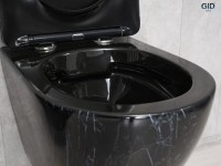 Унитаз подвесной GID Convexo Bs2198 безободковый, с микролифтом, под глянцевый камень