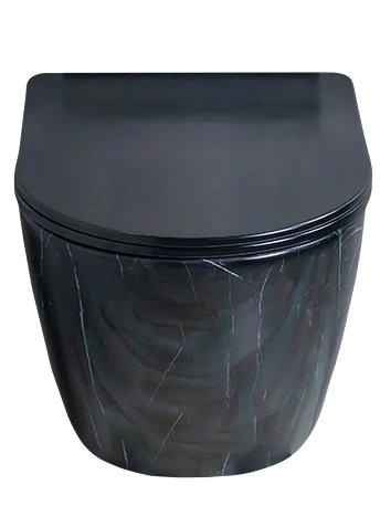 Унитаз подвесной GID Convexo Bs2198 безободковый, с микролифтом, под глянцевый камень