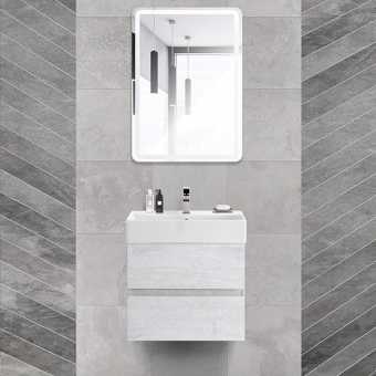 Мебель для ванной Cezares Molveno 46 60 legno bianco, с раковиной Cezares CZR-MIL-60-LVB