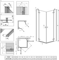 Душевой уголок Radaway Almatea KDD 75x90