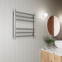 Полотенцесушитель электрический Bauedge Stil R 50х60, нержавеющая сталь полированная