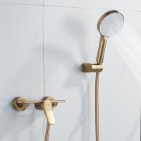 Смеситель для душа с лейкой Shevanik S4716G, золотой сатин