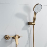 Смеситель для душа с лейкой Shevanik S4716G, золотой сатин