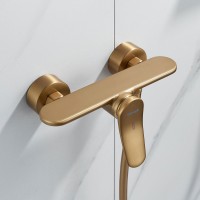 Смеситель для душа с лейкой Shevanik S4716G, золотой сатин