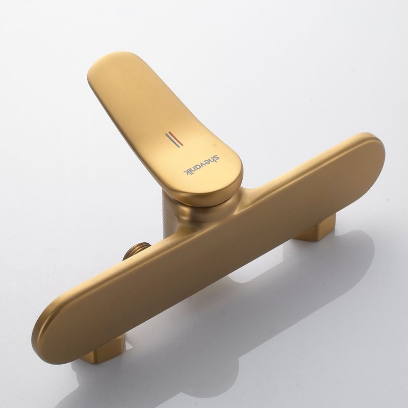 Смеситель для душа с лейкой Shevanik S4716G, золотой сатин