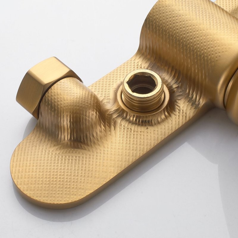 Смеситель для душа с лейкой Shevanik S4716G, золотой сатин