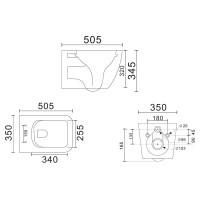 Унитаз подвесной Veconi Pulo VPU-51TB безободковый, с микролифтом, матовый черный