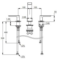 Смеситель для раковины Kludi Renon 42393N175 брашированная бронза PVD Смеситель для раковины Kludi Renon 42393N175 брашированная бронза PVD