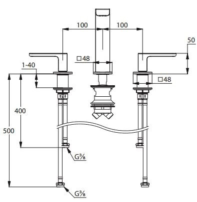 Смеситель для раковины Kludi Renon 42393N175 брашированная бронза PVD