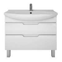 Тумба с раковиной Dreja Laguna Plus 105 подвесная, белый глянец