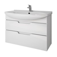 Тумба с раковиной Dreja Laguna Plus 105 подвесная, белый глянец
