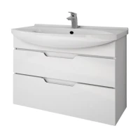 Тумба с раковиной Dreja Laguna Plus 105 подвесная, белый глянец