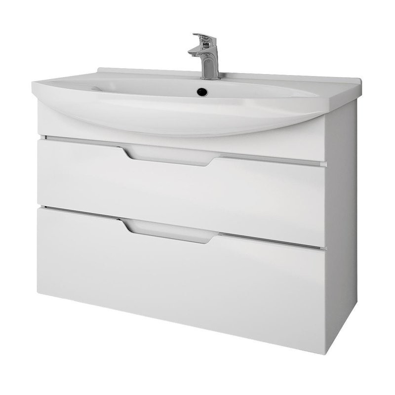 Тумба с раковиной Dreja Laguna Plus 105 подвесная, белый глянец