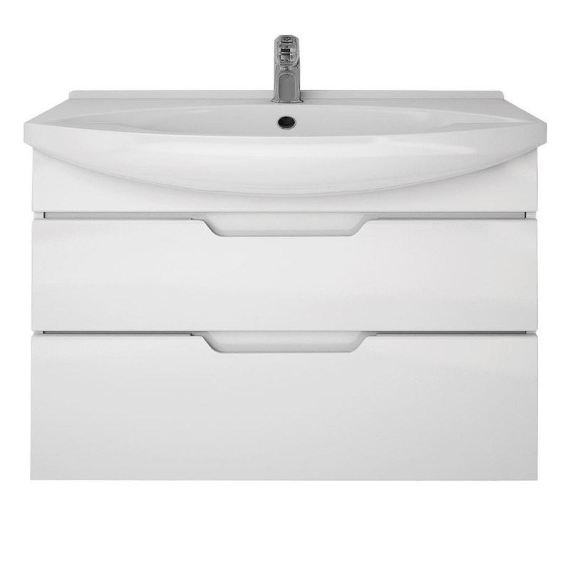 Тумба с раковиной Dreja Laguna Plus 105 подвесная, белый глянец