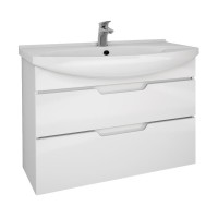 Тумба с раковиной Dreja Laguna Plus 105 подвесная, белый глянец