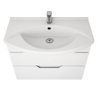 Тумба с раковиной Dreja Laguna Plus 105 подвесная, белый глянец