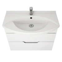 Тумба с раковиной Dreja Laguna Plus 105 подвесная, белый глянец
