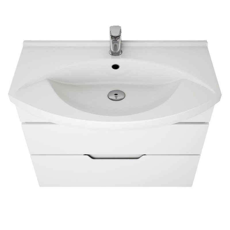 Тумба с раковиной Dreja Laguna Plus 105 подвесная, белый глянец