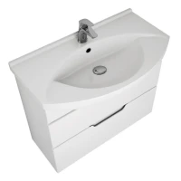 Тумба с раковиной Dreja Laguna Plus 105 подвесная, белый глянец