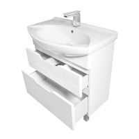 Тумба с раковиной Dreja Laguna Plus 105 подвесная, белый глянец