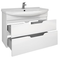 Тумба с раковиной Dreja Laguna Plus 105 подвесная, белый глянец