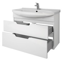 Тумба с раковиной Dreja Laguna Plus 105 подвесная, белый глянец