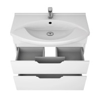 Тумба с раковиной Dreja Laguna Plus 105 подвесная, белый глянец