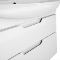 Тумба с раковиной Dreja Laguna Plus 105 подвесная, белый глянец