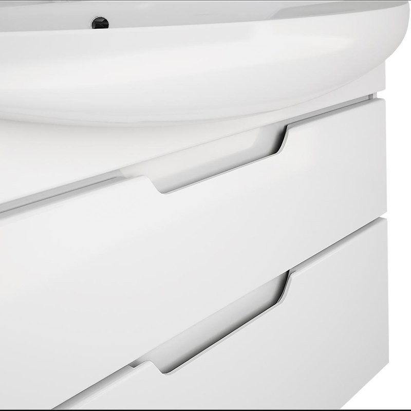 Тумба с раковиной Dreja Laguna Plus 105 подвесная, белый глянец