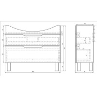 Тумба с раковиной Dreja Laguna Plus 105 подвесная, белый глянец