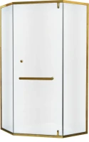 Душевой уголок RGW Hotel HO-084-Gb 90x90 профиль золото брашированное, стекло матовое