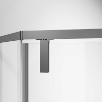 Душевой уголок Vincea Slim-N VSP-4SN900CLGM 90х90, профиль вороненая сталь, стекло прозрачное