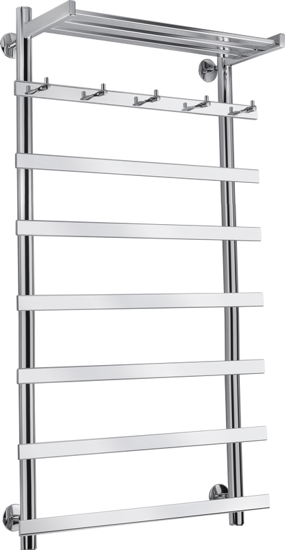 Полотенцесушитель водяной Secado Понтида 1 КСП 100x60 см, хром, лесенка, с полкой