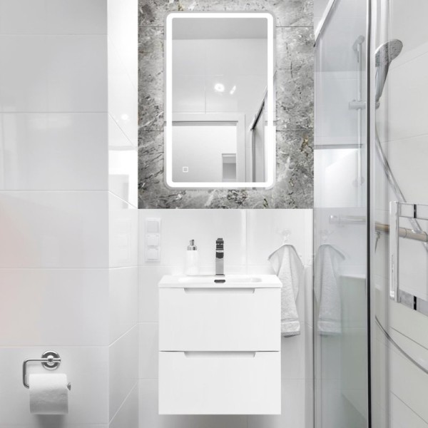 Мебель для ванной комнаты BelBagno Etna 50 подвесная, bianco opaco