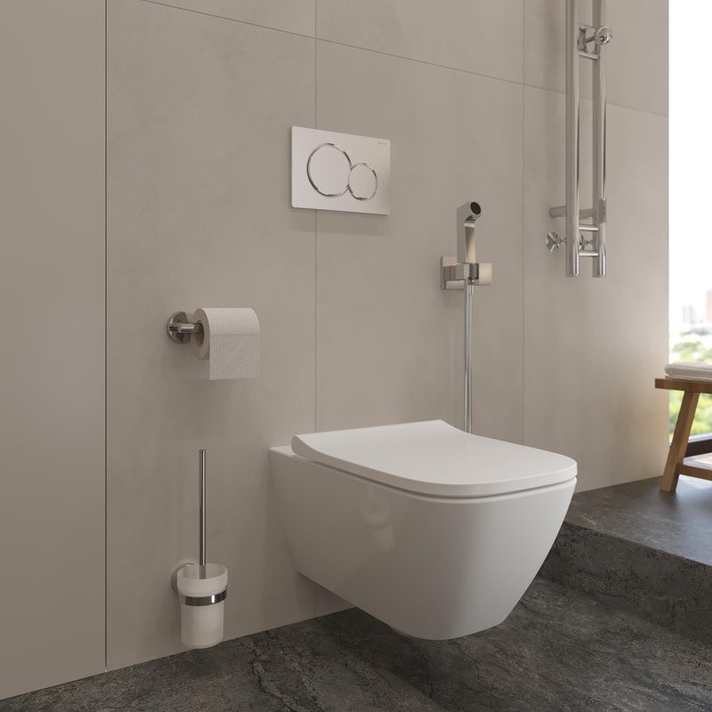 Унитаз подвесной Geberit Smyle Square 500.683.01.1 с крышкой-сиденьем с микролифтом