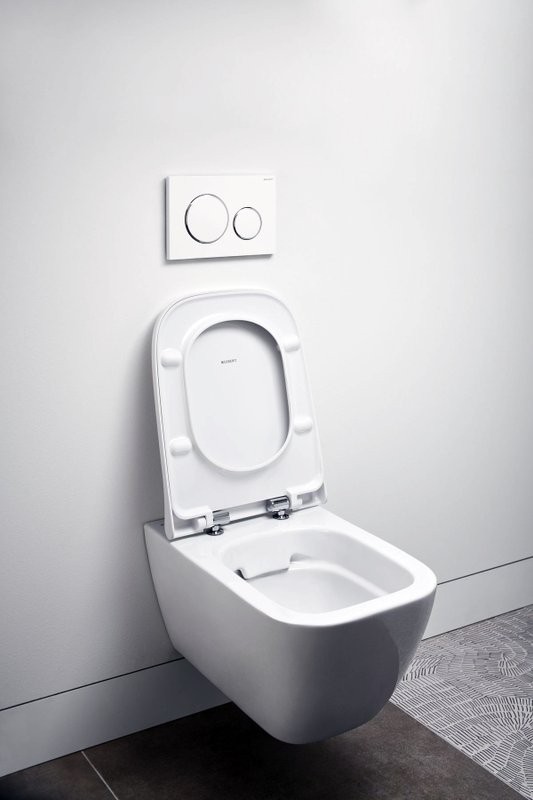 Унитаз подвесной Geberit Smyle Square 500.683.01.1 с крышкой-сиденьем с микролифтом