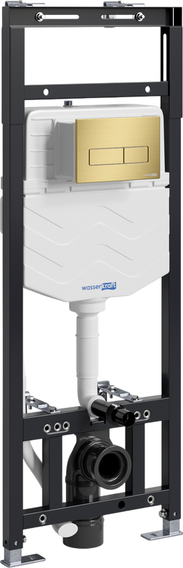 Система инсталляции для унитазов Wasserkraft Alme 15TLT.010.ME.MG03 с кнопкой смыва матовое золото