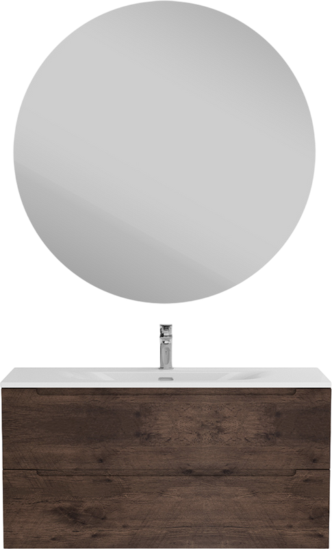 Мебель для ванной комнаты BelBagno Etna 100 rovere moro, раковина BB-8099-120-2