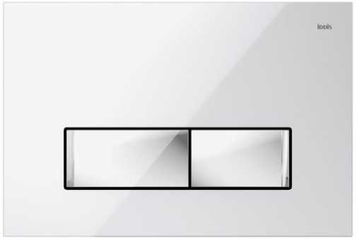 Кнопка смыва IDDIS Uniglass UNG02WCi77 стекло, белая/хром