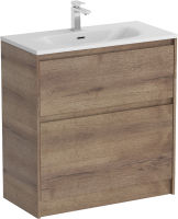 Мебель для ванной комнаты BelBagno Kraft 39 80 напольная, rovere tabacco, раковина BB-8099-3-80