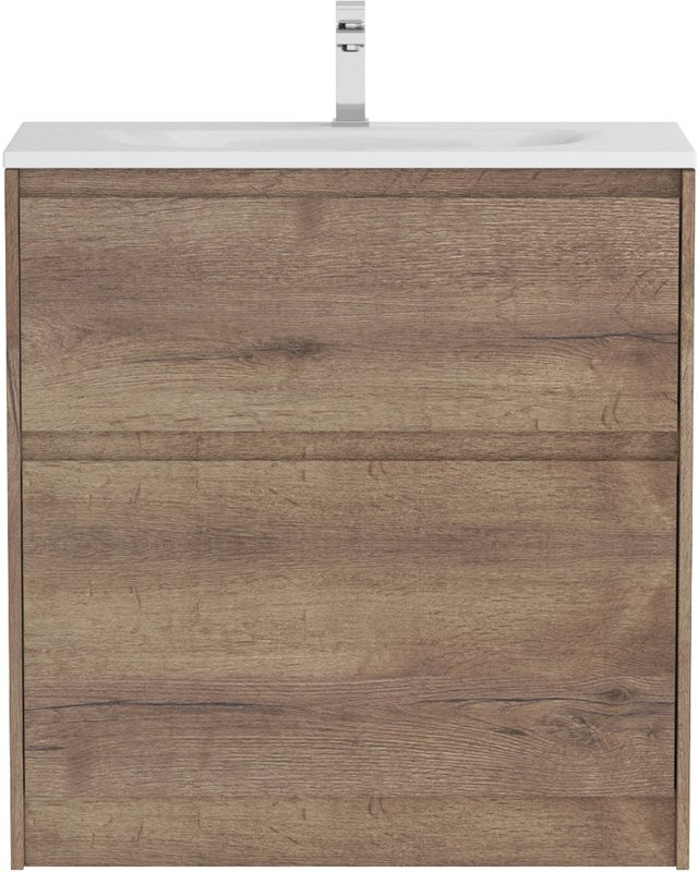Мебель для ванной комнаты BelBagno Kraft 39 80 напольная, rovere tabacco, раковина BB-8099-3-80