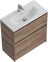 Мебель для ванной комнаты BelBagno Kraft 39 80 напольная, rovere tabacco, раковина BB-8099-3-80