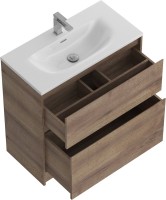 Мебель для ванной комнаты BelBagno Kraft 39 80 напольная, rovere tabacco, раковина BB-8099-3-80