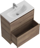Мебель для ванной комнаты BelBagno Kraft 39 80 напольная, rovere tabacco, раковина BB-8099-3-80