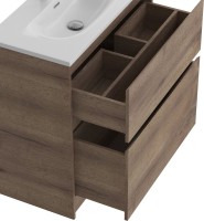 Мебель для ванной комнаты BelBagno Kraft 39 80 напольная, rovere tabacco, раковина BB-8099-3-80