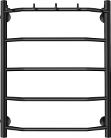 Полотенцесушитель водяной Secado Агата 1 K 60x55 см, матовый черный, лесенка