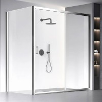 Душевой уголок Veconi Rovigo RV-060 160х110 см, профиль хром, стекло прозрачное
