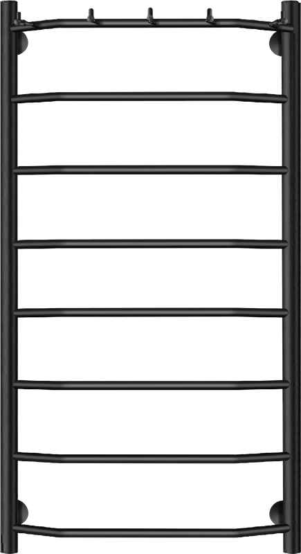 Полотенцесушитель электрический Secado Агата 1 К 100x50 см, подключение справа, матовый черный, лесенка