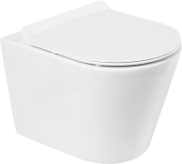 Унитаз подвесной BelBagno Flay-r BB053CHR безободковый, крышка BB2111SC с микролифтом